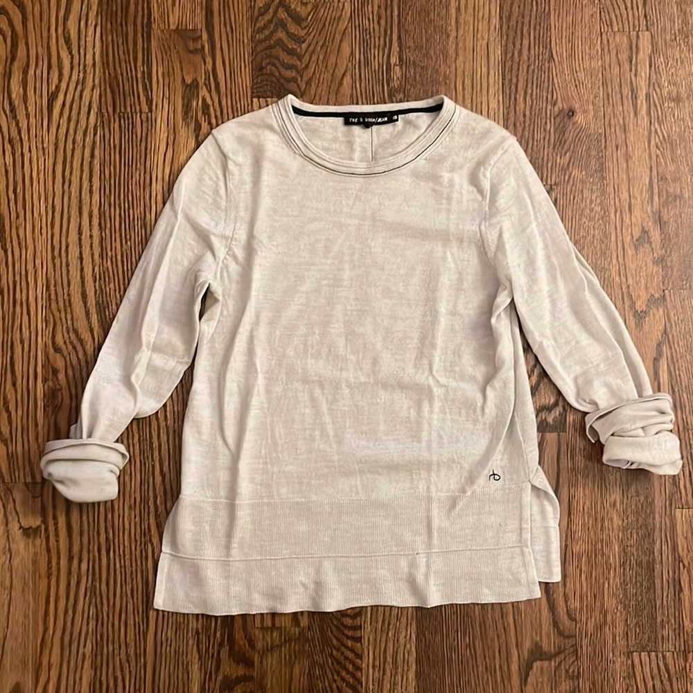 Rag & Bone oatmeal merino wool sweater